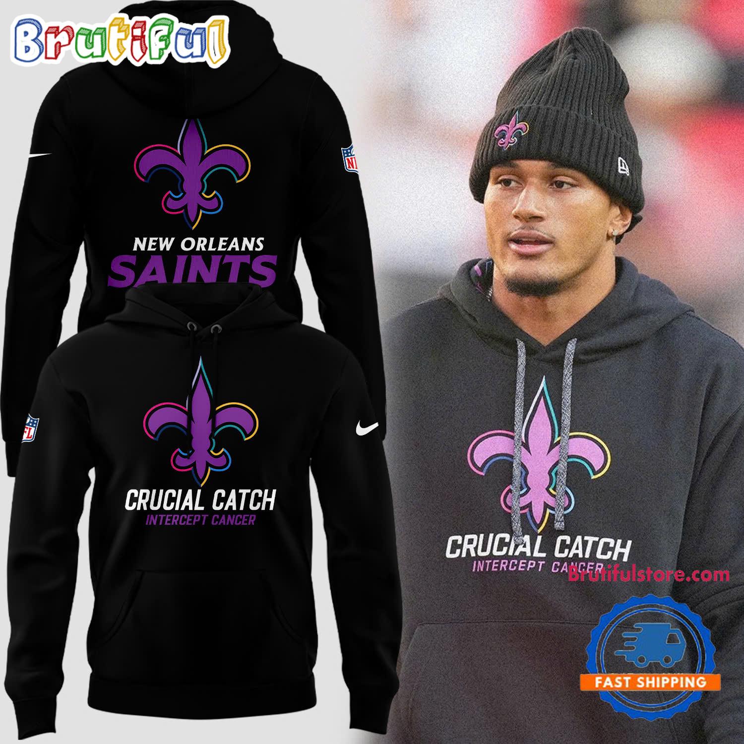 New Orleans Saints 2024 NFL Crucial Catch Hoodie Shirt