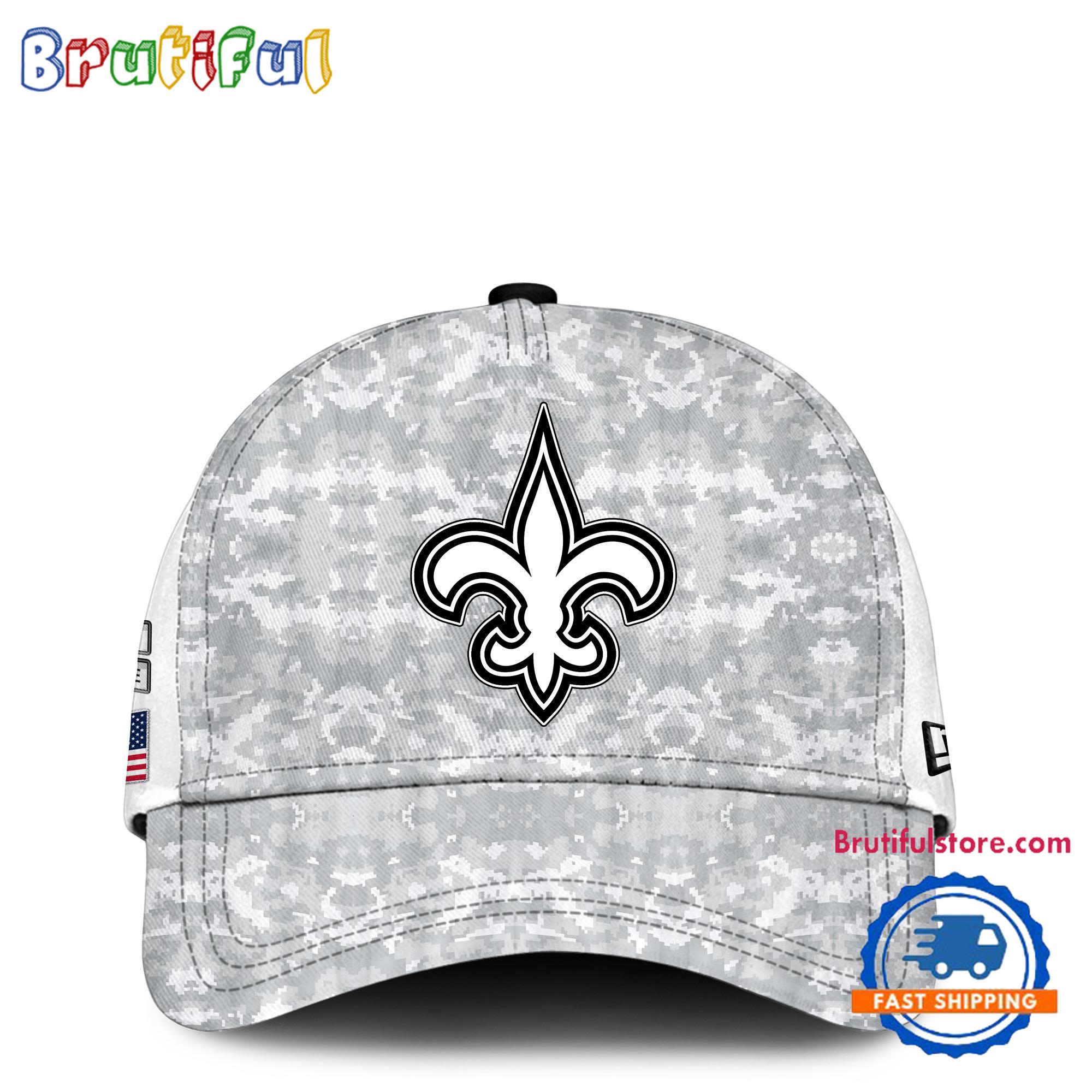 New Orleans Saints Camo 2024 Salute to Service Club Veterans Limited Baseball Cap