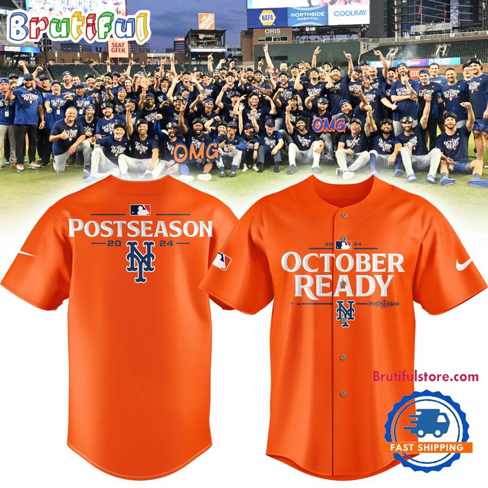 New York Mets Special 2024 MLB Postseason OCTOBER READY Jersey Shirt