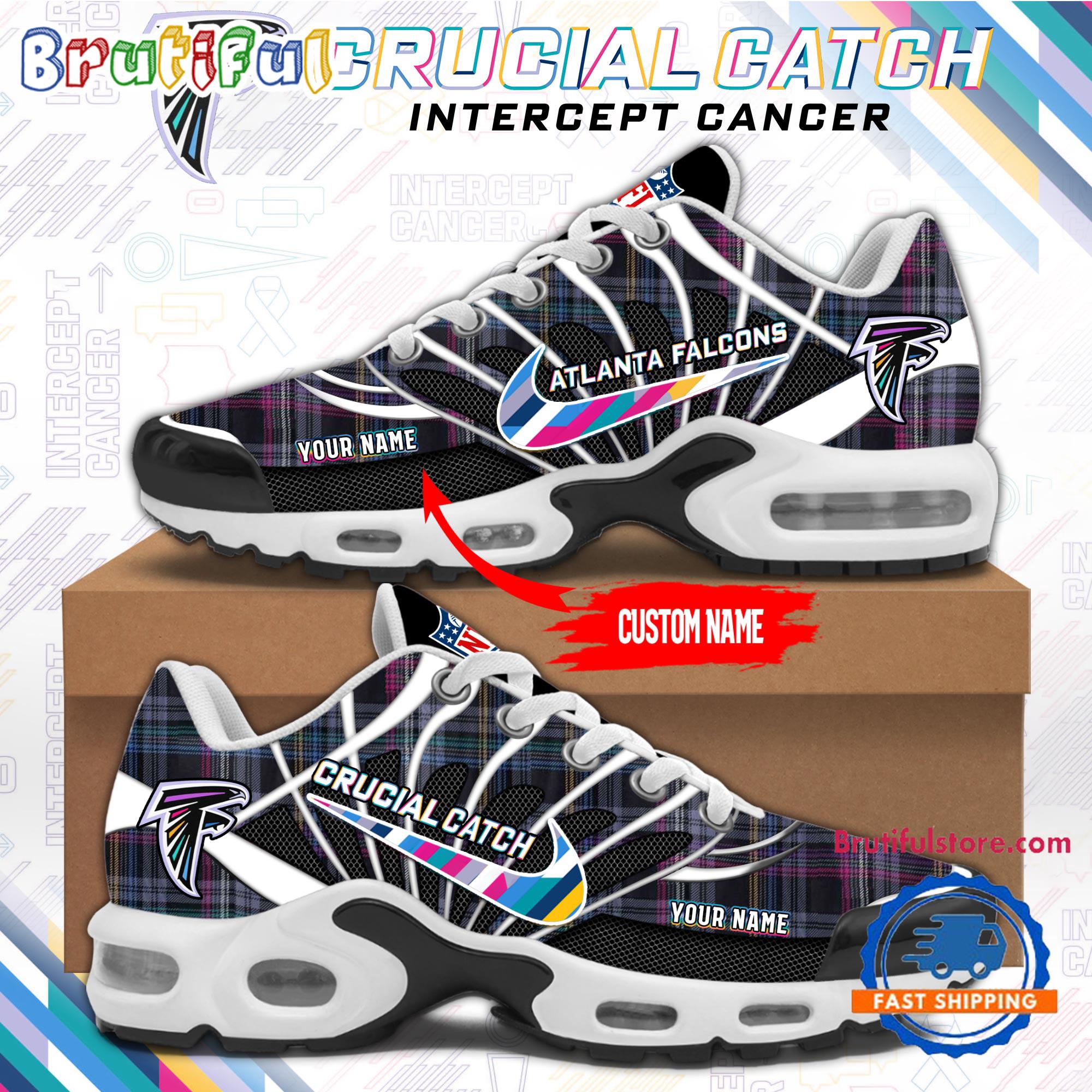 NFL Atlanta Falcons Crucial Catch Intercept Cancer Air Max Plus Shoes Sneaker