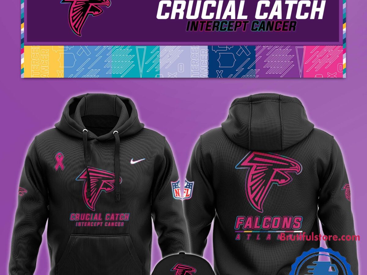 NFL Atlanta Falcons Crucial Catch Pink Breast Cancer Awareness New