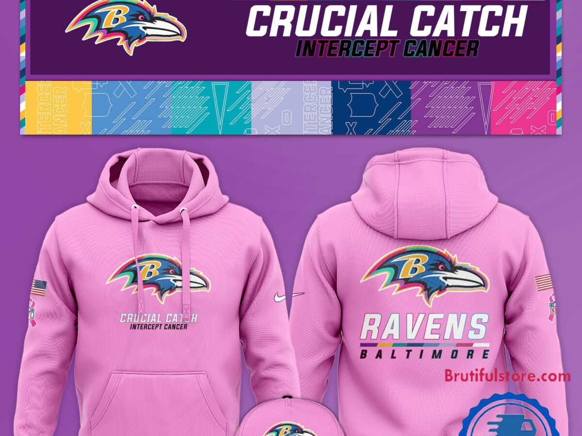 NFL Baltimore Ravens Crucial Catch Pink Breast Cancer Awareness
