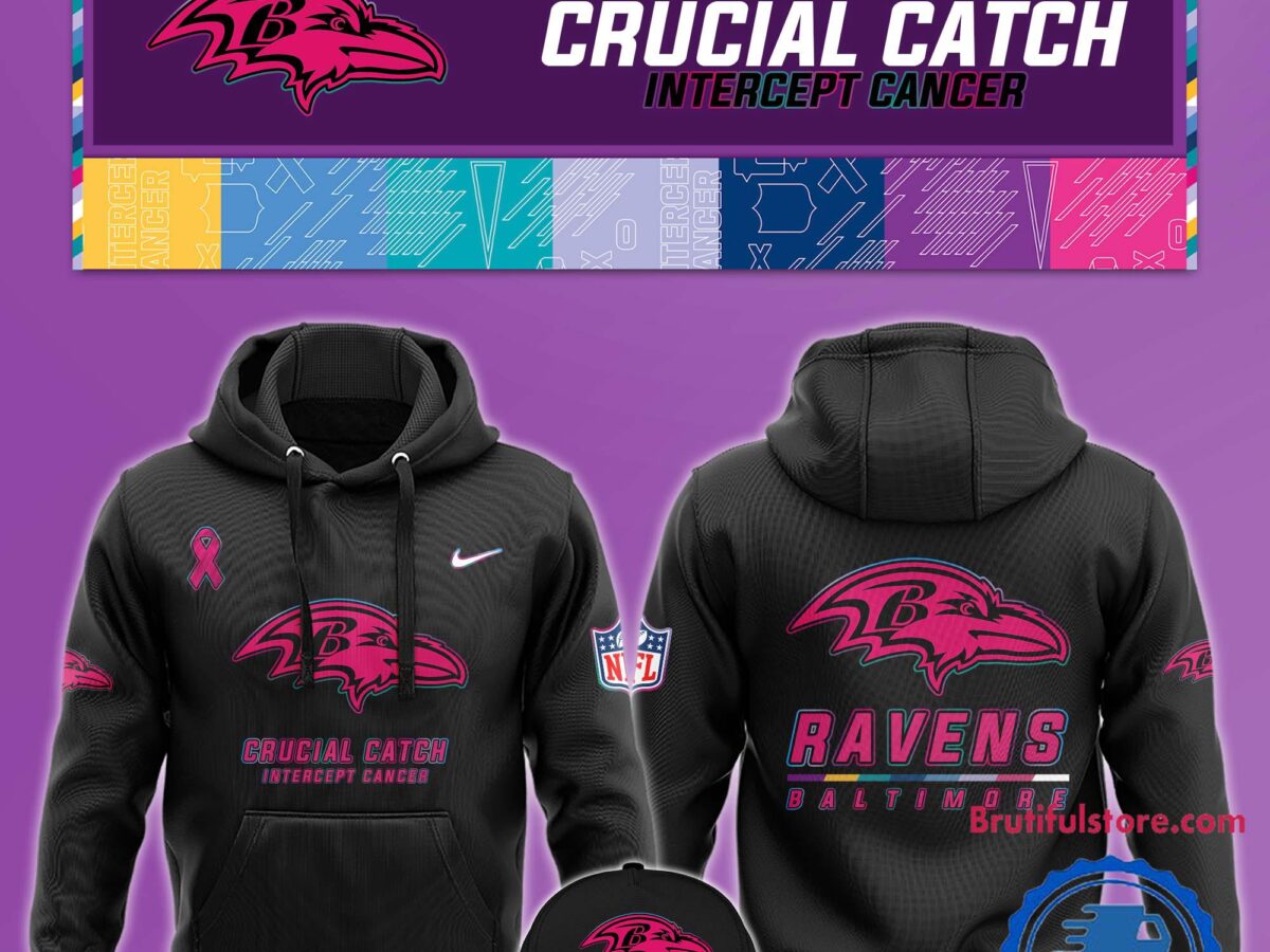 NFL Baltimore Ravens Crucial Catch Pink Breast Cancer Awareness