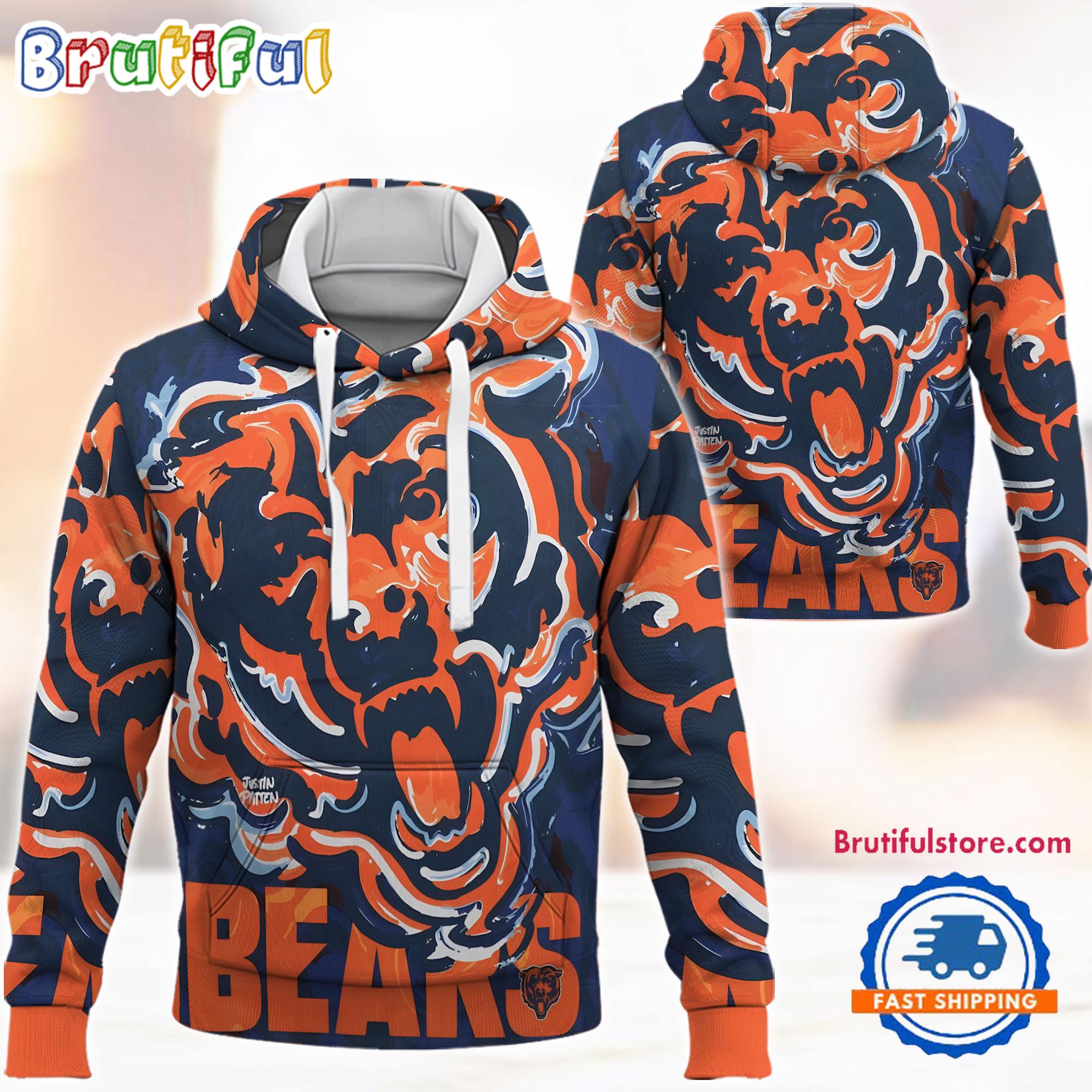 NFL Chicago Bears Football Team 2024 Season Art Print New Hoodie, T Shirt, Sweatshirt