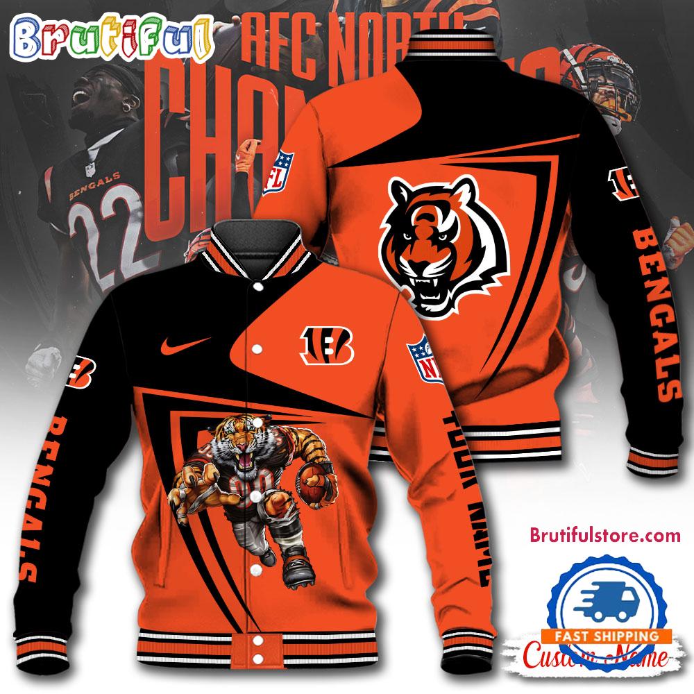 NFL Cincinnati Bengals Football Mascot Limited New Design Baseball Jacket