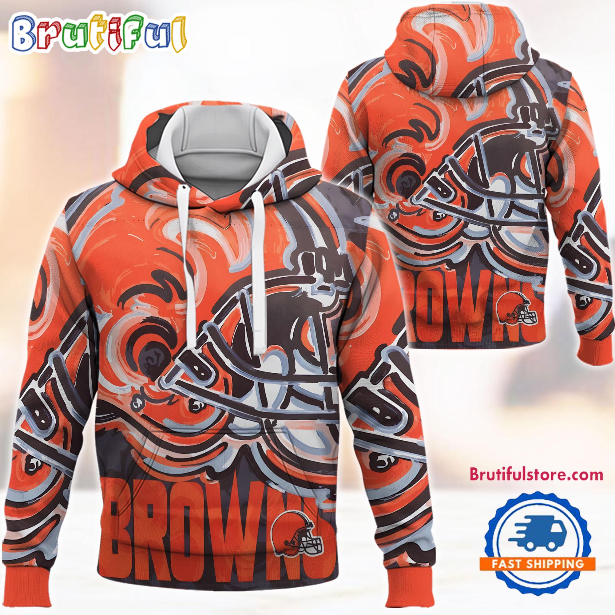 NFL Cleveland Browns Football Team 2024 Season Art Print New Hoodie, T Shirt, Sweatshirt