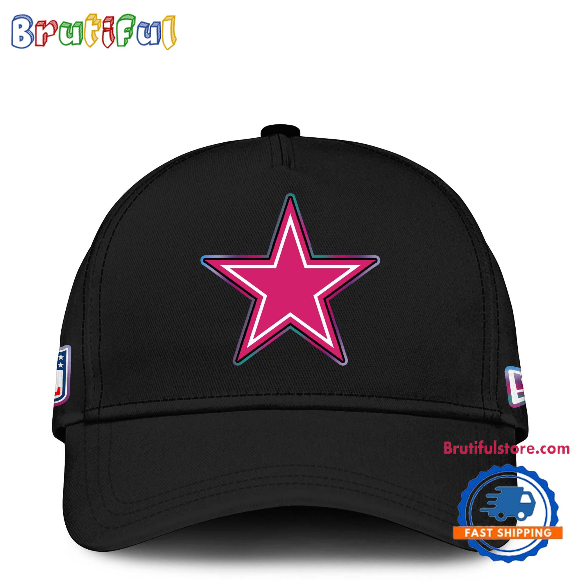 NFL Dallas Cowboys Crucial Catch Pink Breast Cancer Awareness New Football Cap Hats