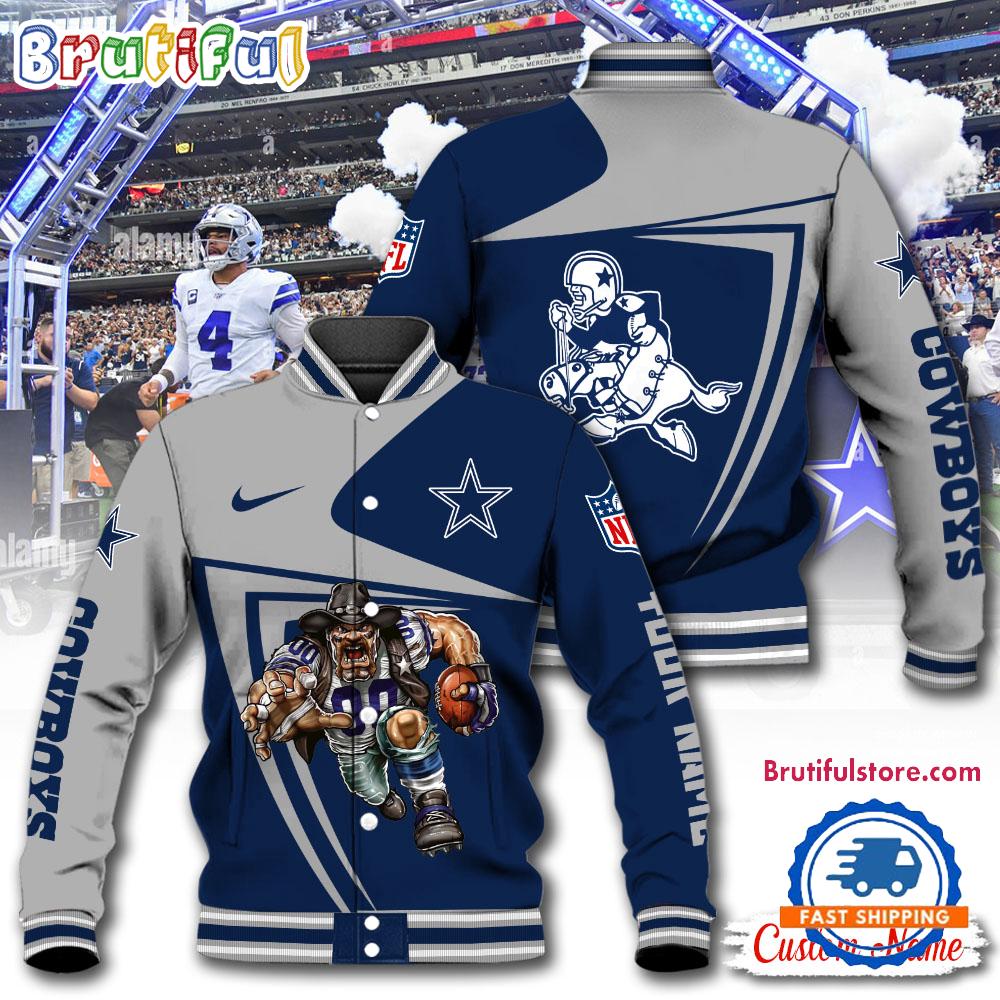 NFL Dallas Cowboys Football Mascot Limited New Design Baseball Jacket