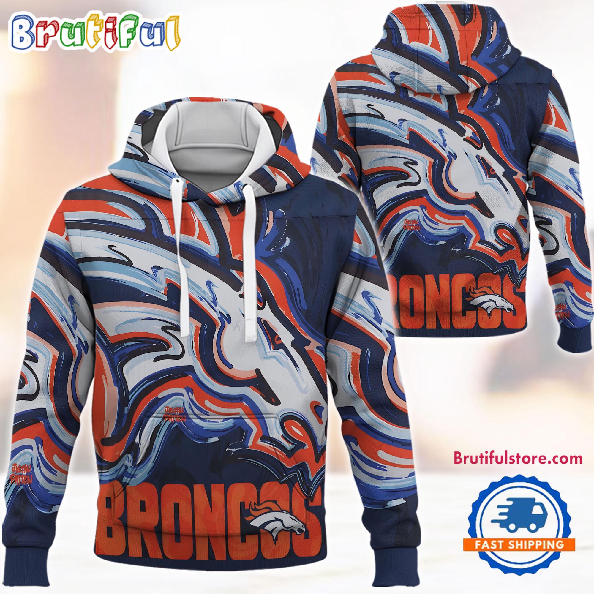 NFL Denver Broncos Football Team 2024 Season Art Print New Hoodie, T Shirt, Sweatshirt
