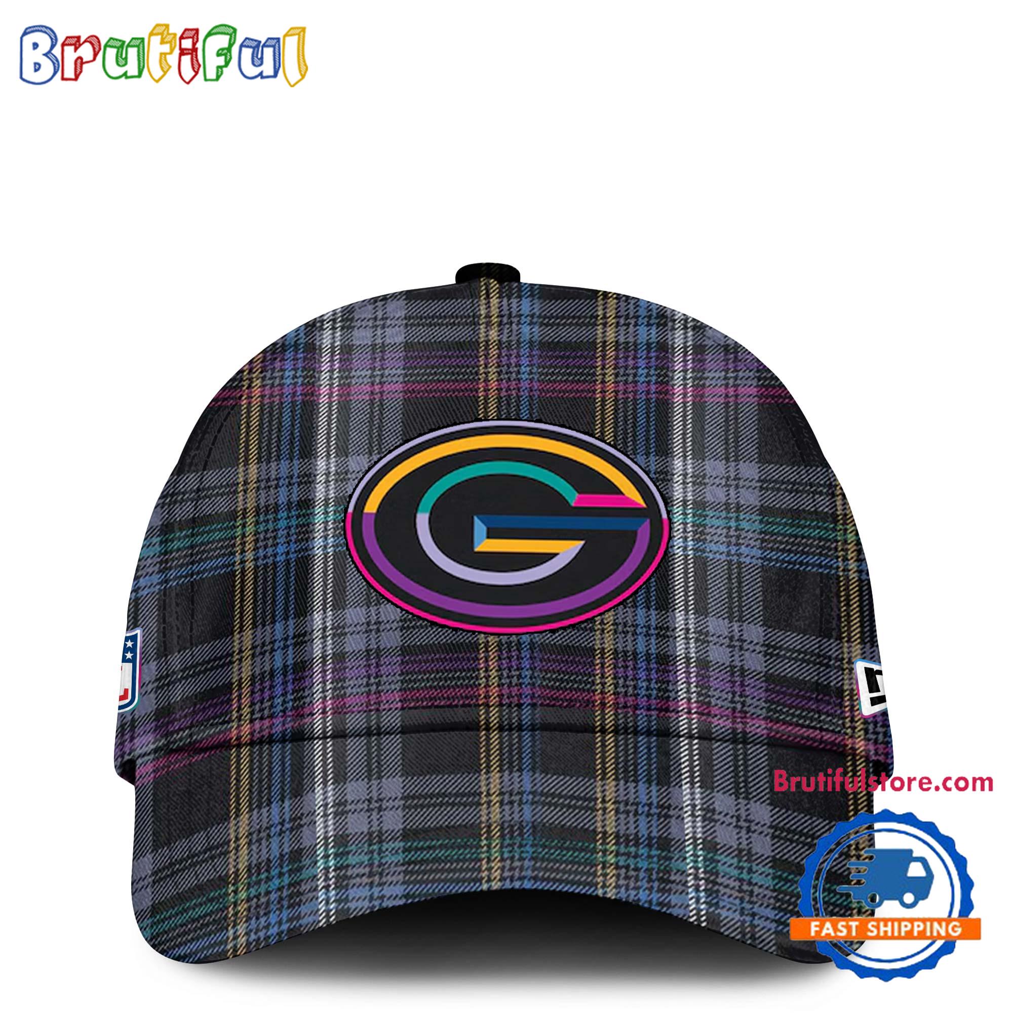 NFL Green Bay Packers Football Crucial Catch Intercept Cancer Design New Cap Hats