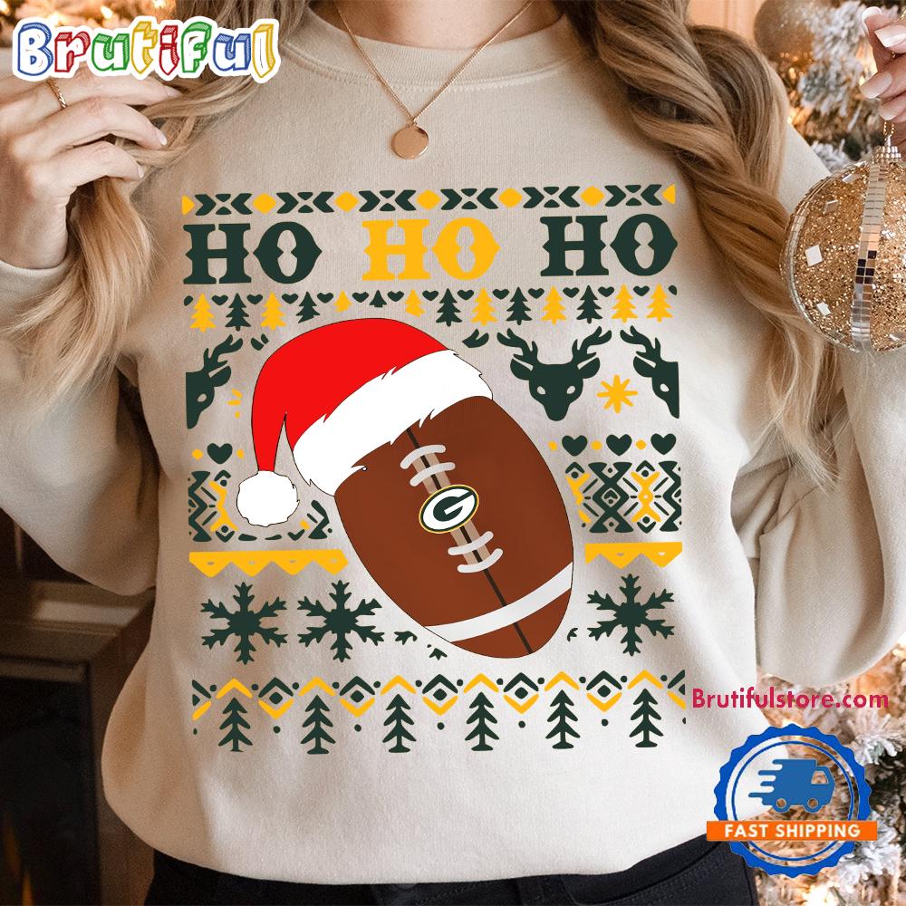 NFL Green Bay Packers Football Santa Claus Hohoho Christmas Pattern Sweatshirt