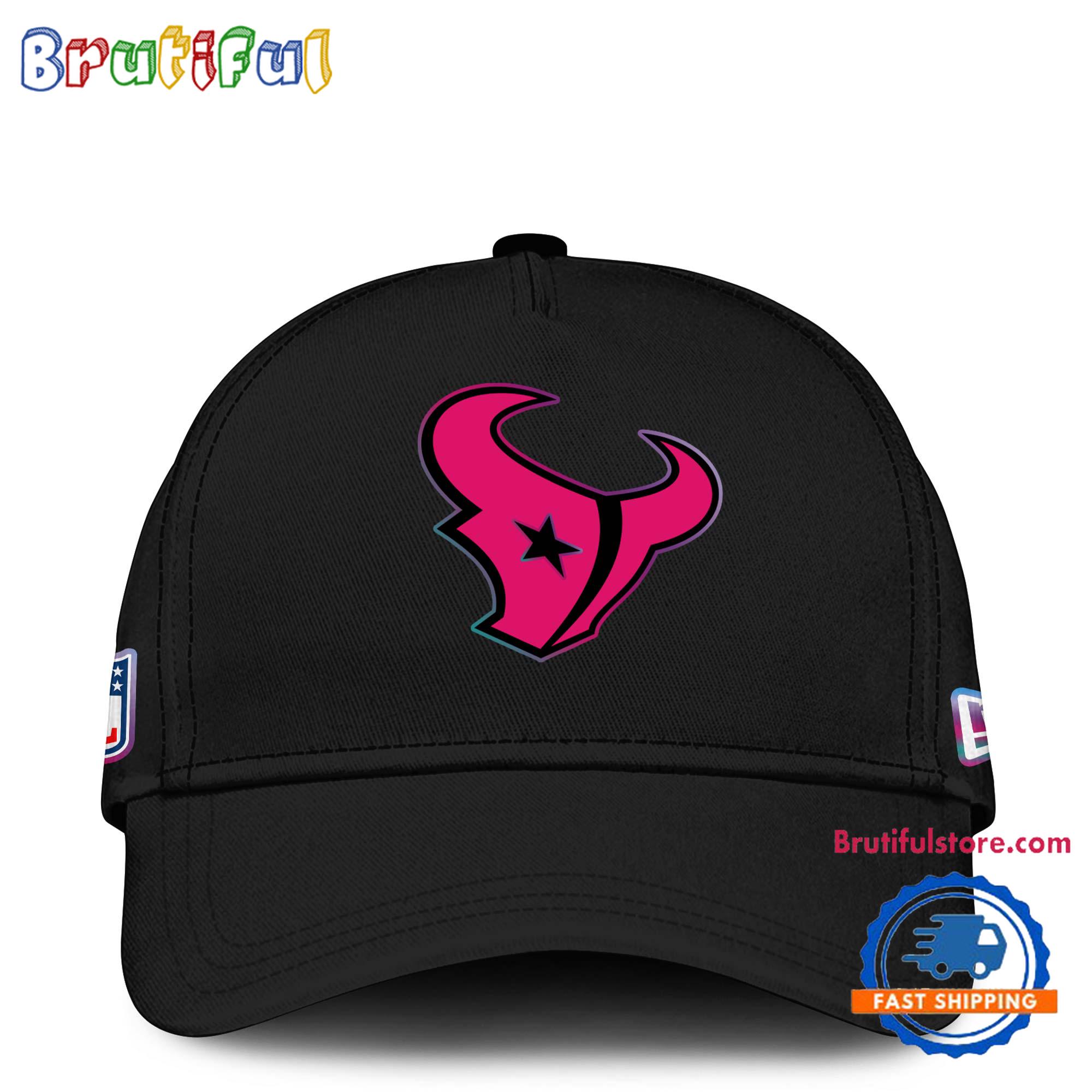 NFL Houston Texans Crucial Catch Pink Breast Cancer Awareness New Football Cap Hats