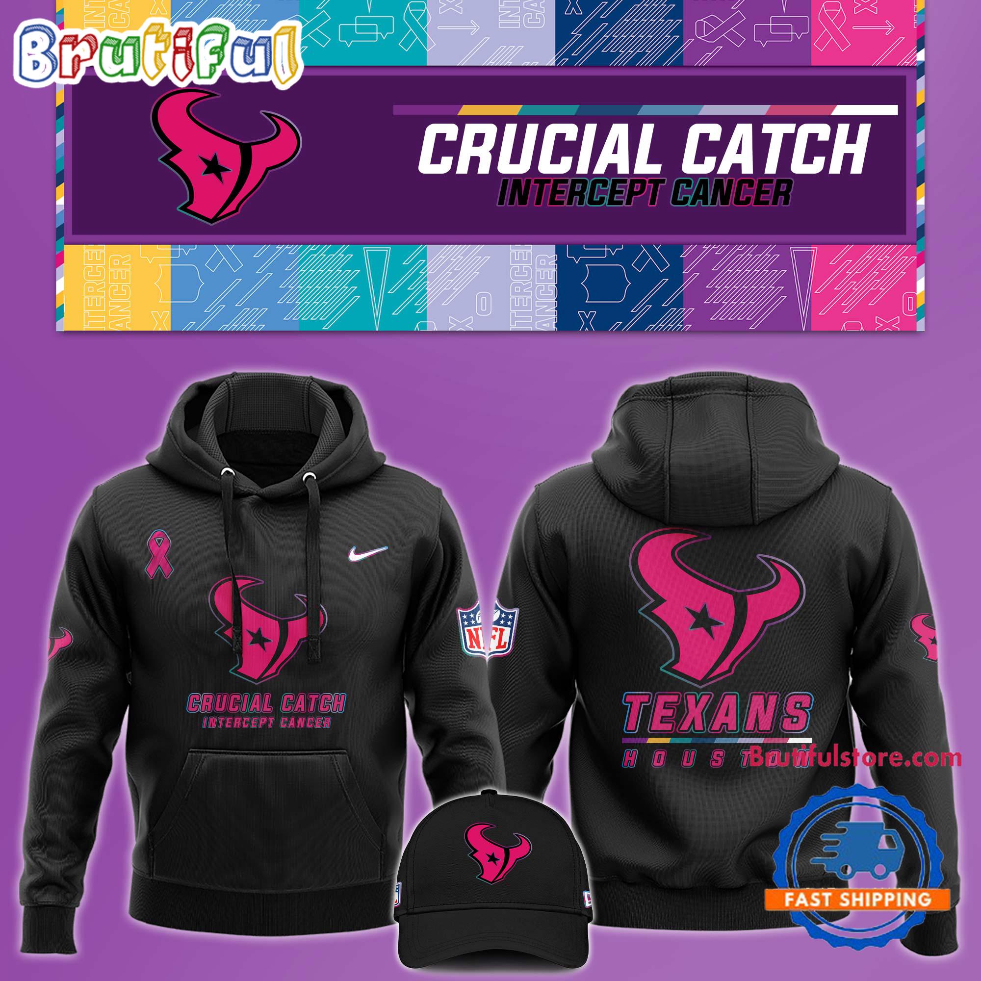 NFL Houston Texans Crucial Catch Pink Breast Cancer Awareness New Unisex Hoodie, Sweatshirt, T Shirt