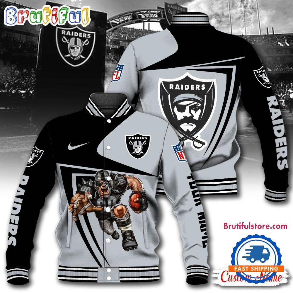 NFL Las Vegas Raiders Football Mascot Limited New Design Baseball Jacket