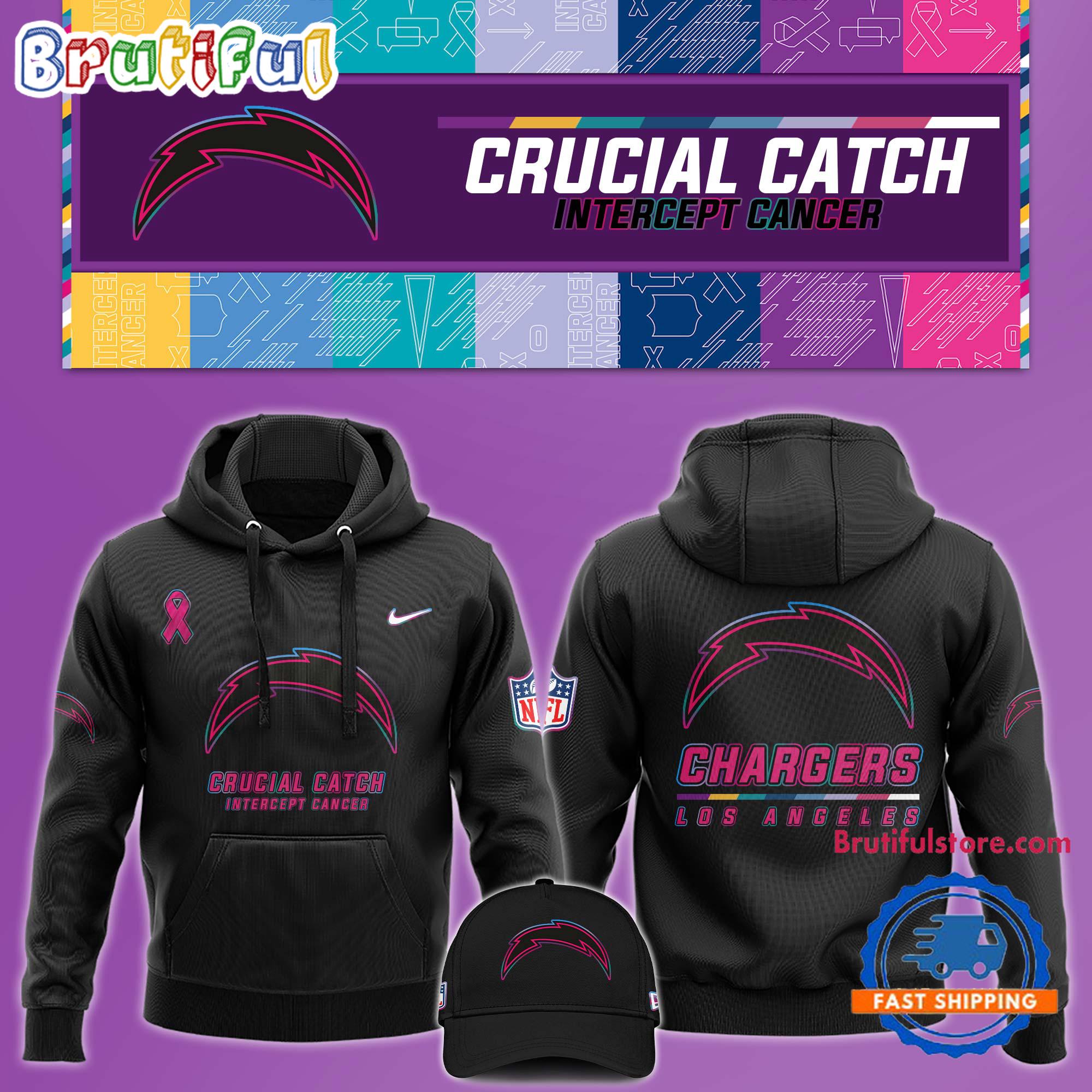 NFL Los Angeles Chargers Crucial Catch Pink Breast Cancer Awareness New Unisex Hoodie, Sweatshirt, T Shirt
