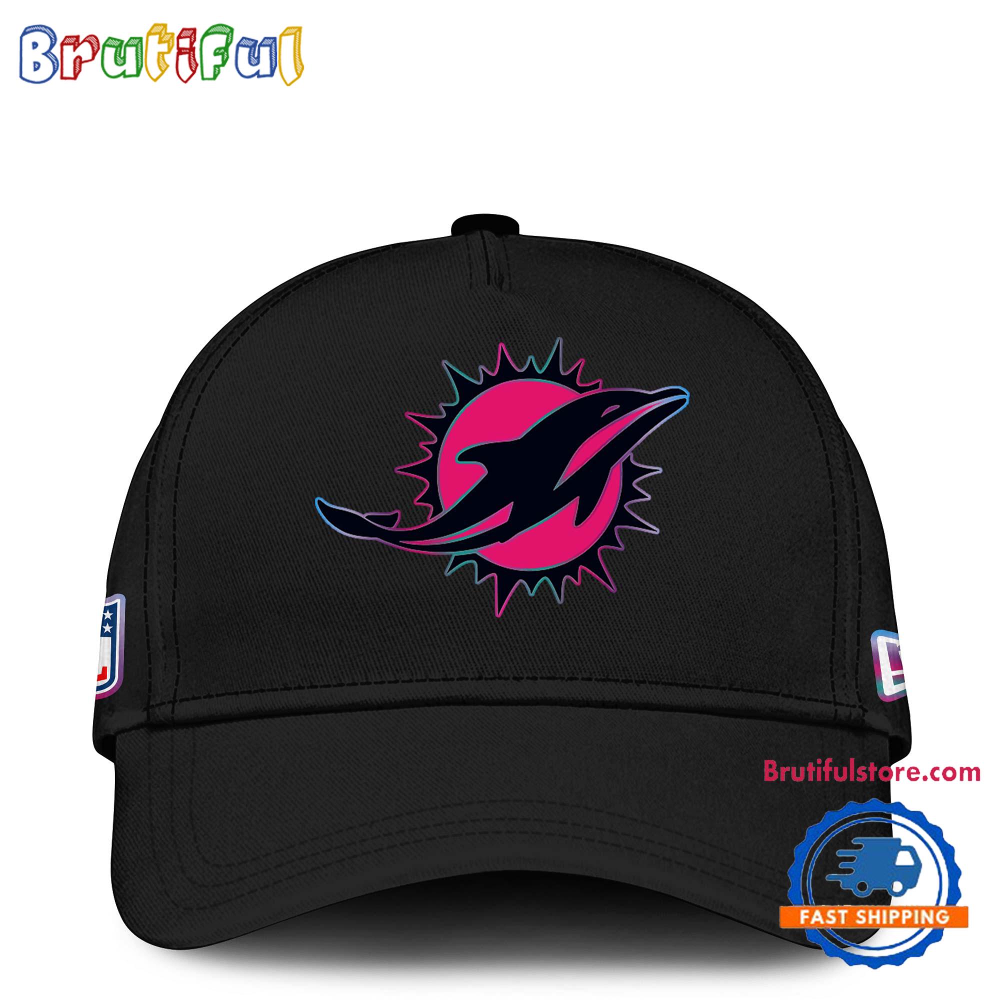 NFL Miami Dolphins Crucial Catch Pink Breast Cancer Awareness New Football Cap Hats
