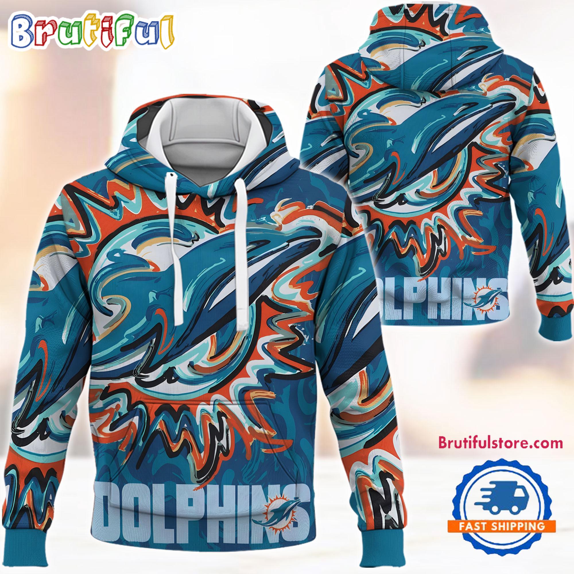 NFL Miami Dolphins Football Team 2024 Season Art Print New Hoodie, T Shirt, Sweatshirt