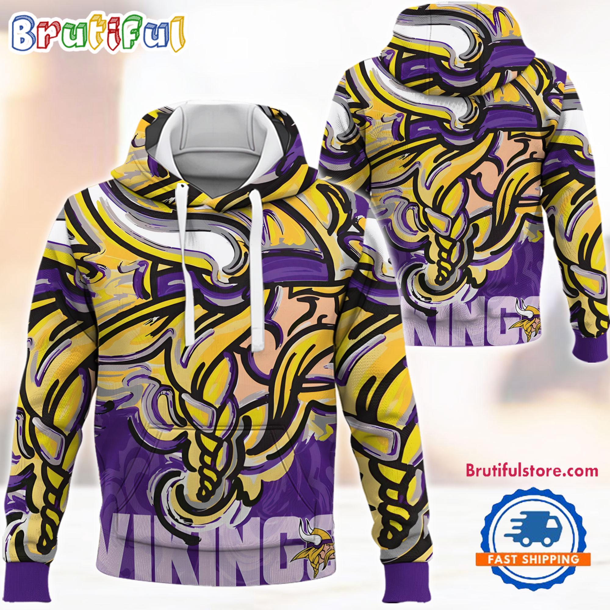 NFL Minnesota Vikings Football Team 2024 Season Art Print New Hoodie, T Shirt, Sweatshirt