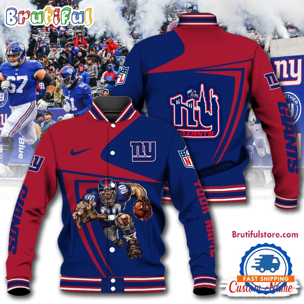 NFL New York Giants Football Mascot Limited New Design Baseball Jacket