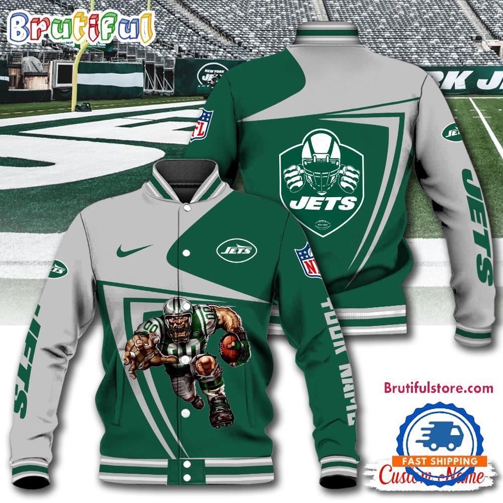 NFL New York Jets Football Mascot Limited New Design Baseball Jacket