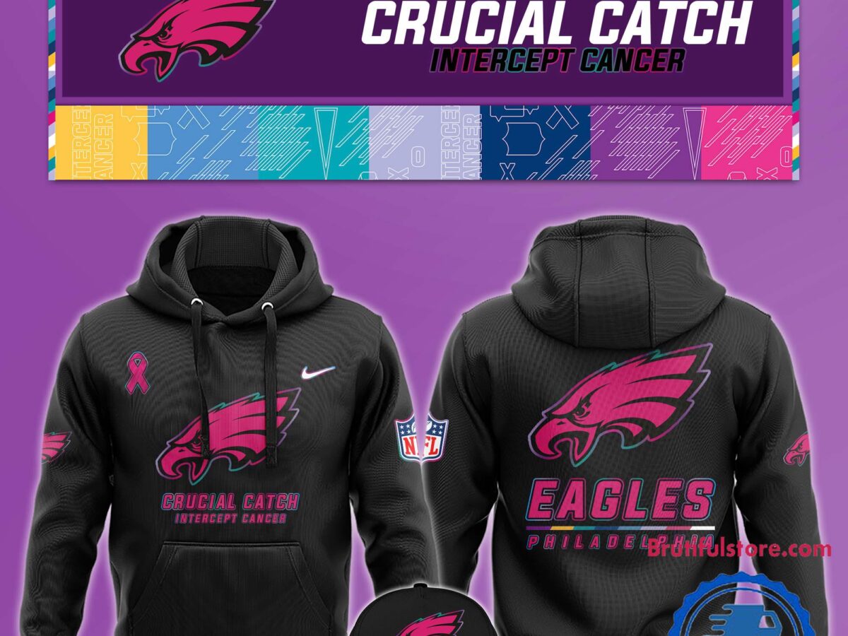 NFL EAGLES 3段ロゴプリントパーカー ×ヴィンテージ バイカラーベスト NFL Philadelphia Eagles Crucial Catch Pink Breast Cancer Awareness