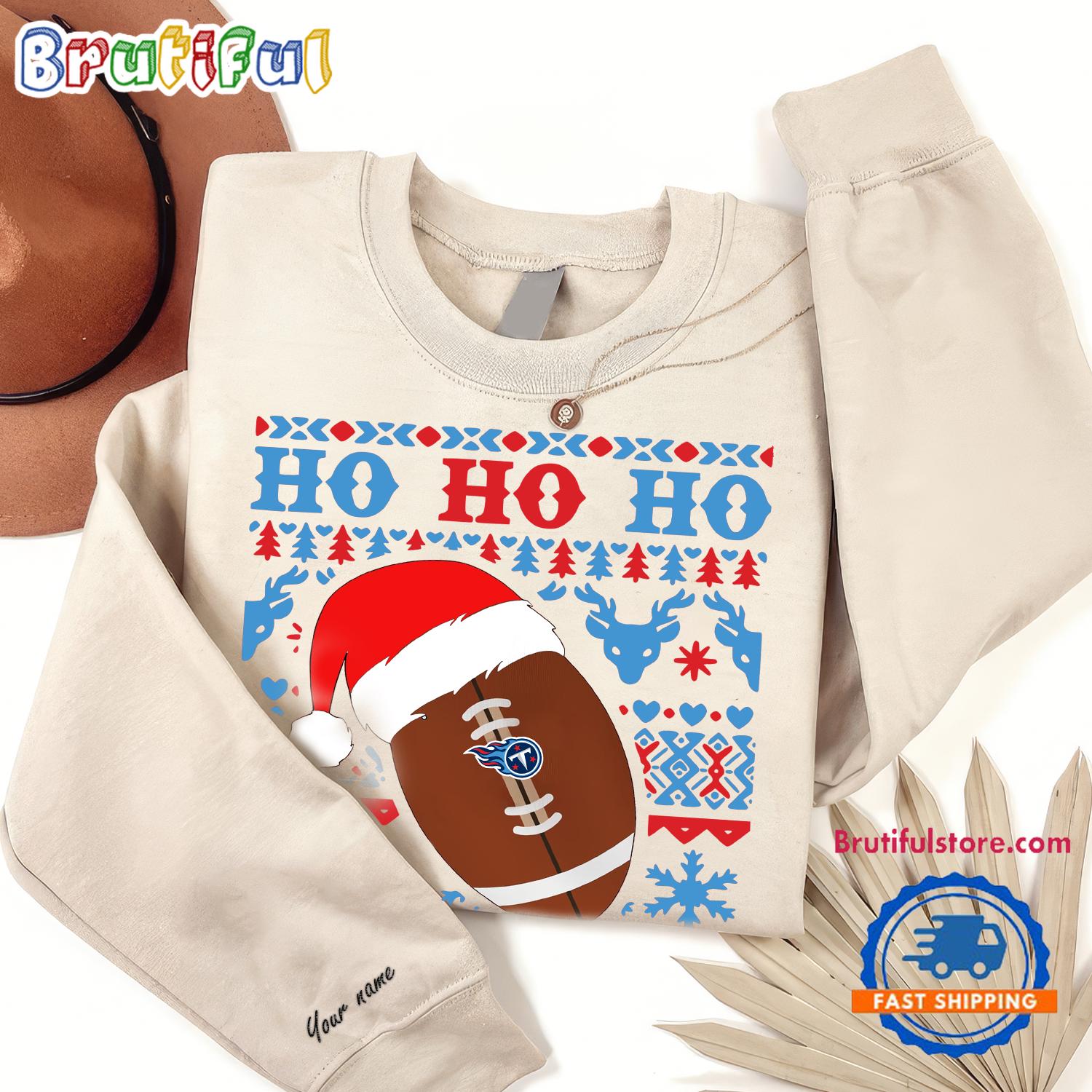 NFL Tennessee Titans Football Santa Claus Hohoho Christmas Pattern Sweatshirt