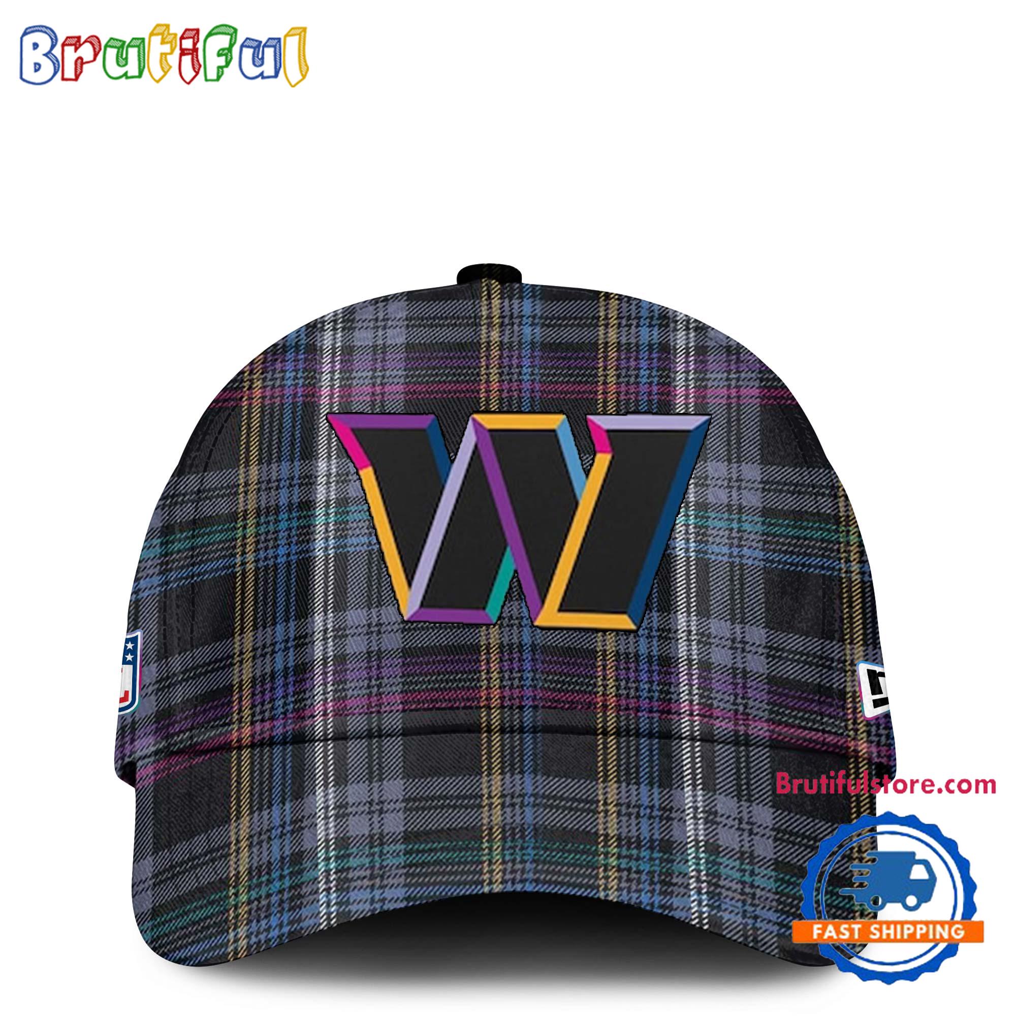 NFL Washington Commanders Football Crucial Catch Intercept Cancer Design New Cap Hats