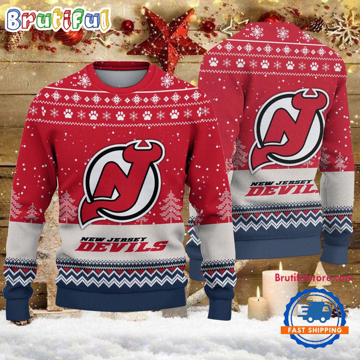 NHL New Jersey Devils Hockey Team Design New Ugly Christmas Sweater