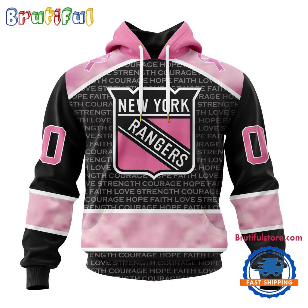 NHL New York Rangers Special Pink Fight Breast Cancer Art Hoodie, T Shirt, Sweatshirt