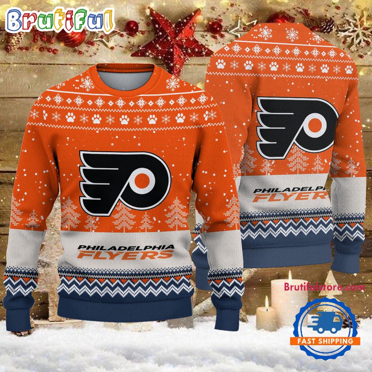 NHL Philadelphia Flyers Hockey Team Design New Ugly Christmas Sweater