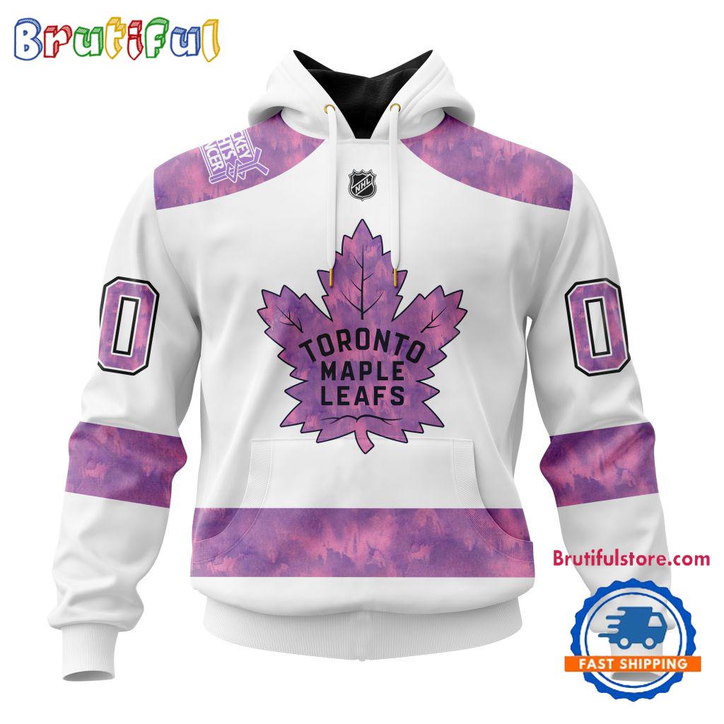 NHL Toronto Maple Leafs Personalized Hockey Fight Cancer Design Limited New Hoodie, Hockey Fight Cancer 3D Shirt