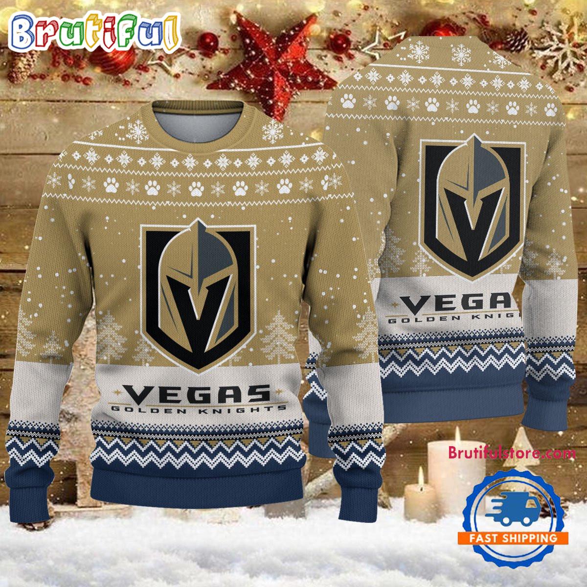 NHL Vegas Golden Knights Hockey Team Design New Ugly Christmas Sweater