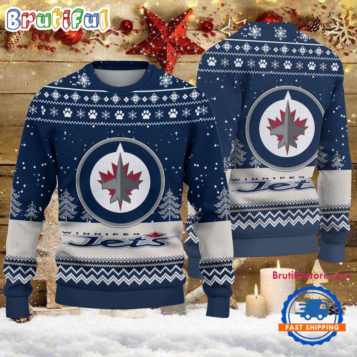 NHL Winnipeg Jets Hockey Team Design New Ugly Christmas Sweater