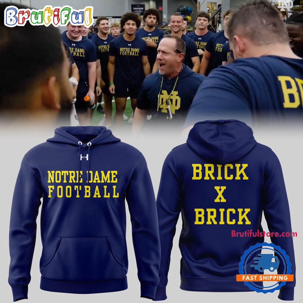 Notre Dame Fighting Irish Football Team Special Brick x Brick Hoodie
