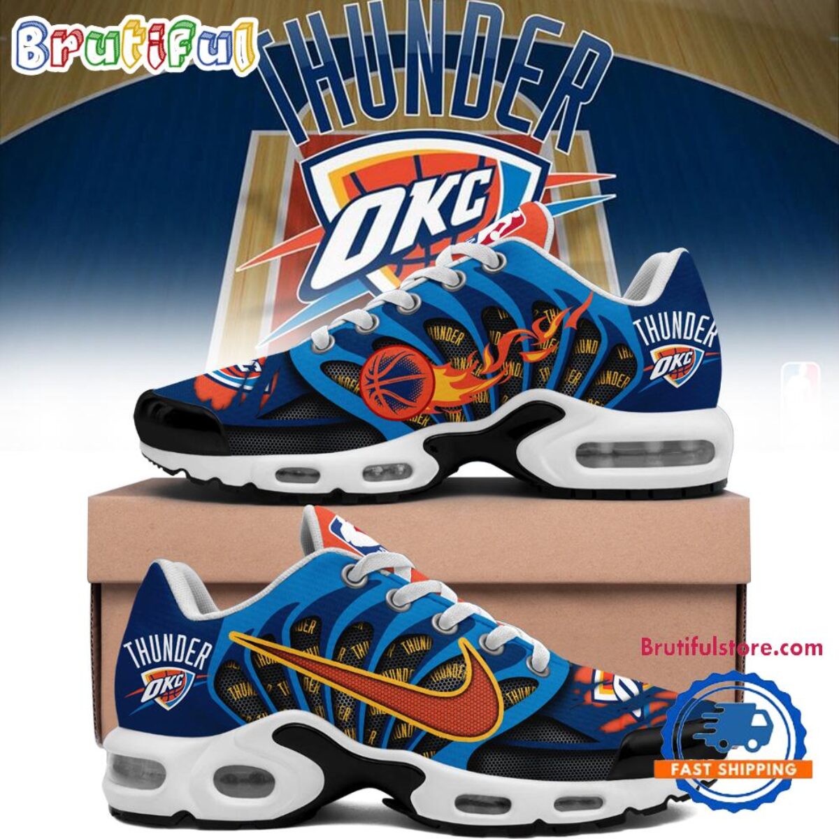Oklahoma City Thunder NBA 2024 Limited Edition Air Max Plus Shoes