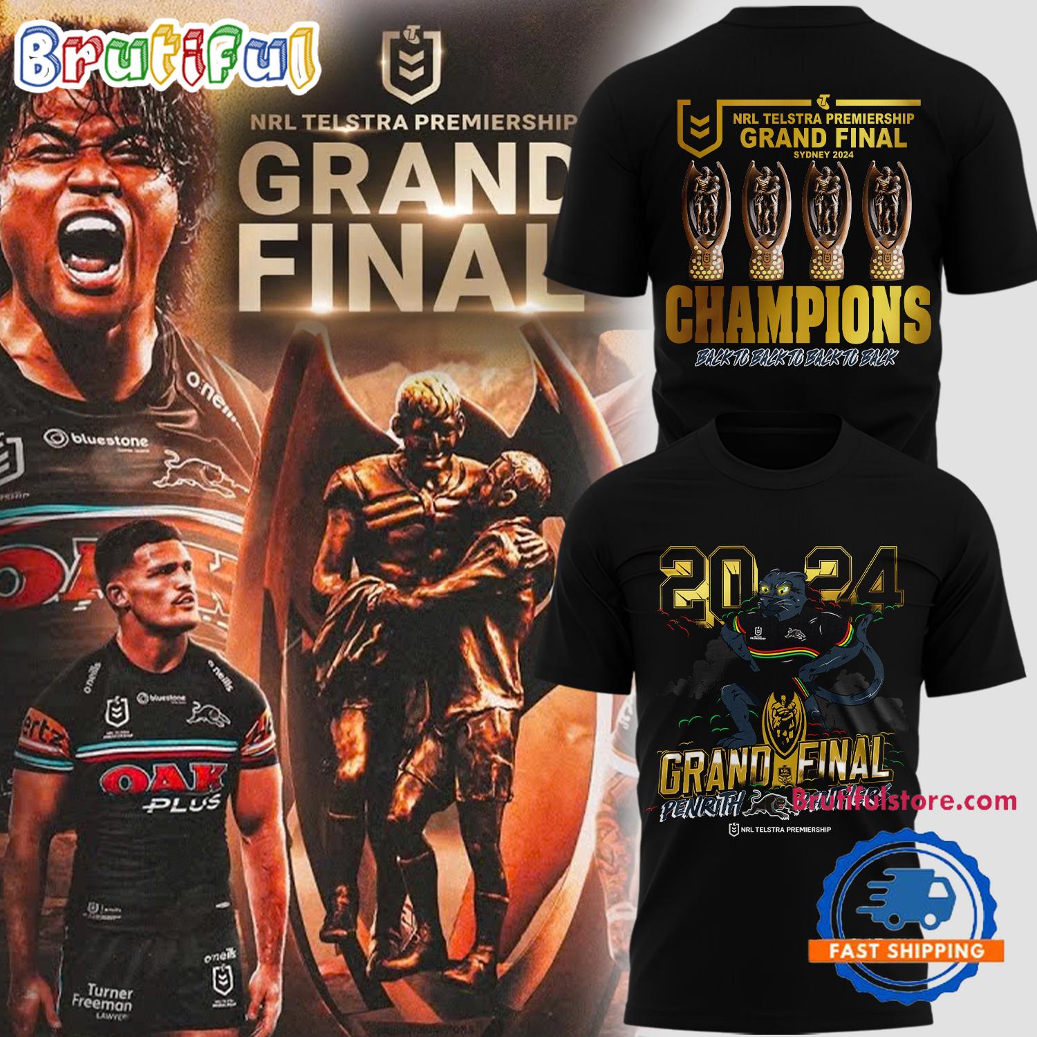 Penrith Panthers 2024 NRL Grand Final Champions 3D Shirt