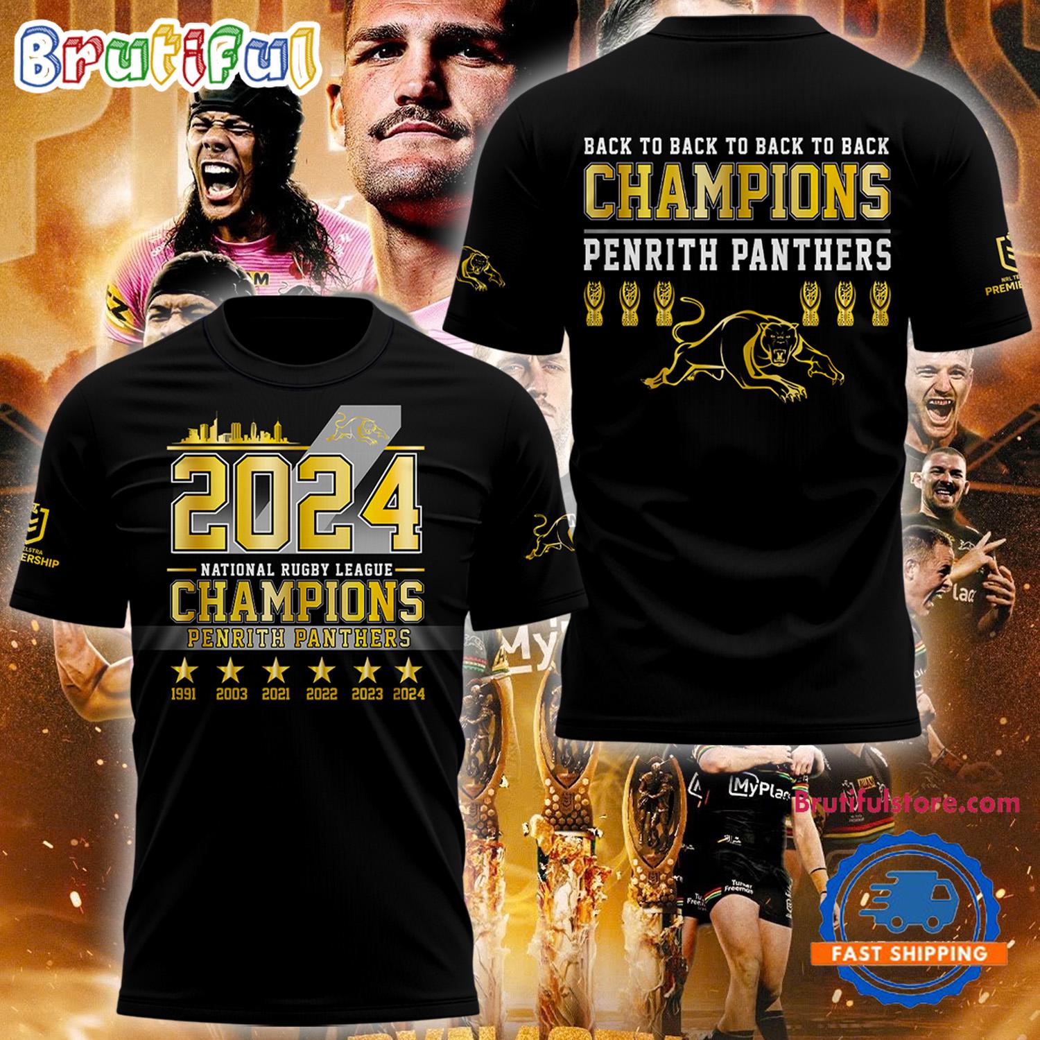 Penrith Panthers National Rugby League Champions 2024 T Shirt