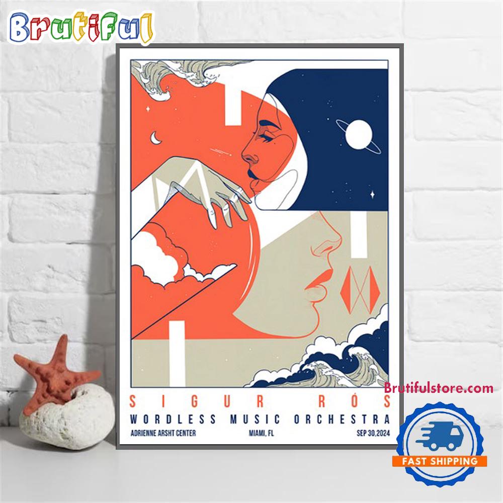 Sigur Rós September 30 2024 Live At Adrienne Arsht Center Miami FL Wall Art Poster Canvas