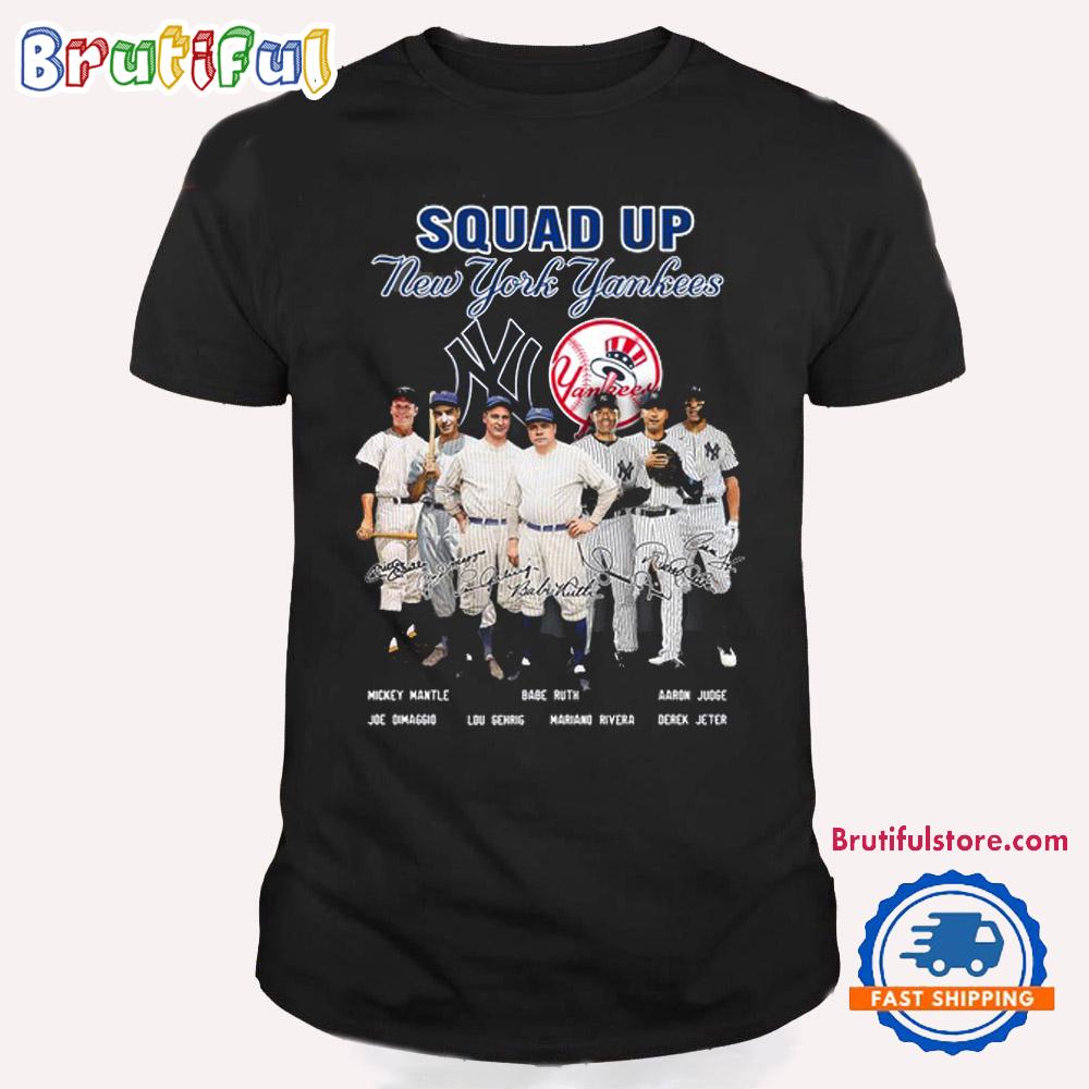 Squad Up New York Yankees 2024 Signature T Shirt