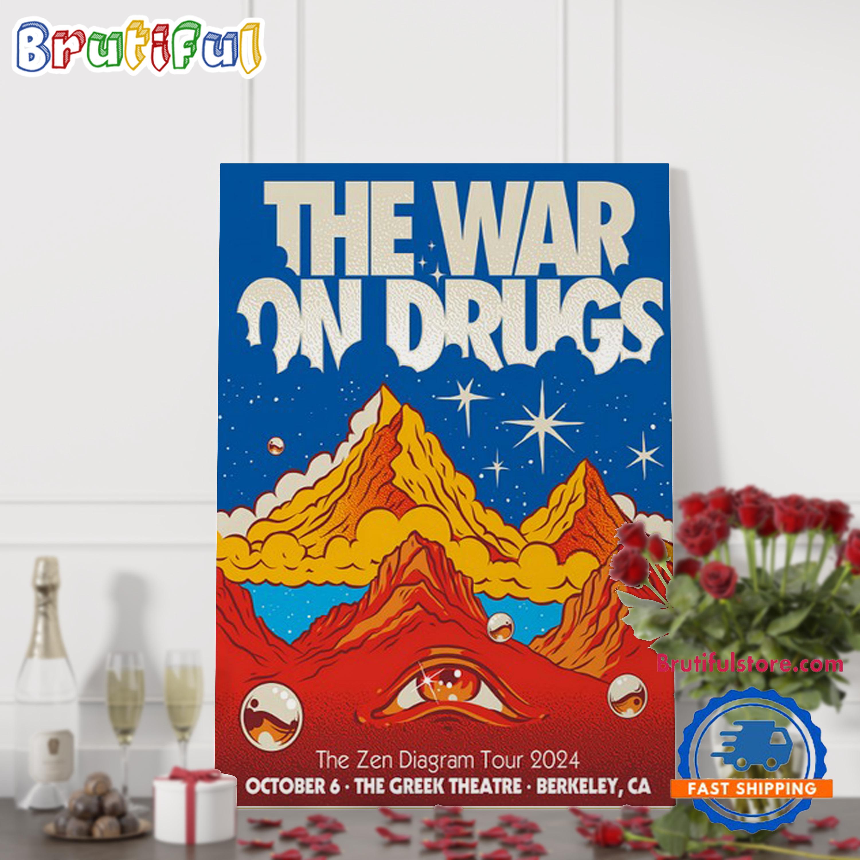 The War On Drugs The Greek Theatre Berkeley CA Oct 6 2024 Band Event Wall Art Poster Canvas