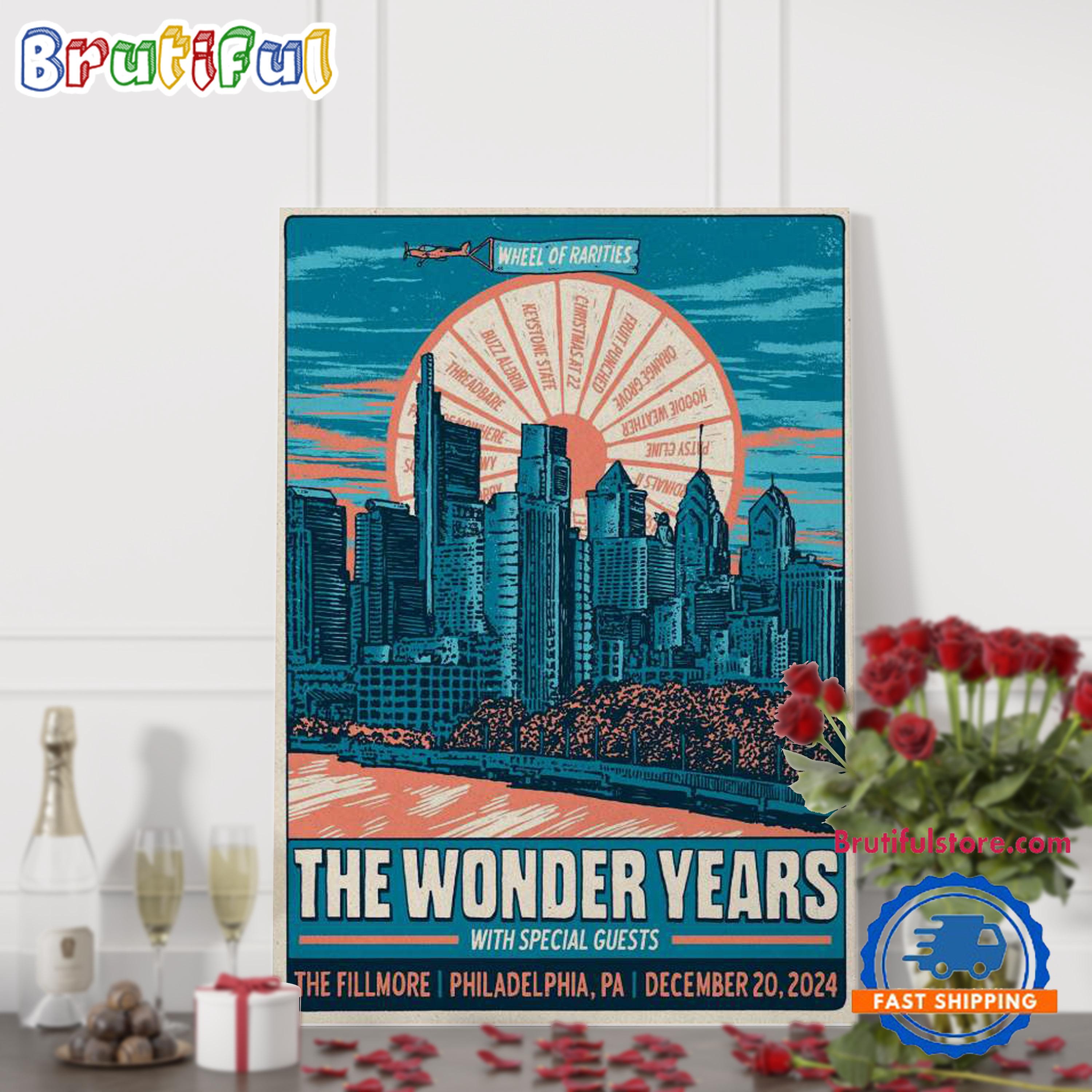 The Wonder Years At The Fillmore Philadelphia PA Dec 20 2024 Tour Poster Canvas Art