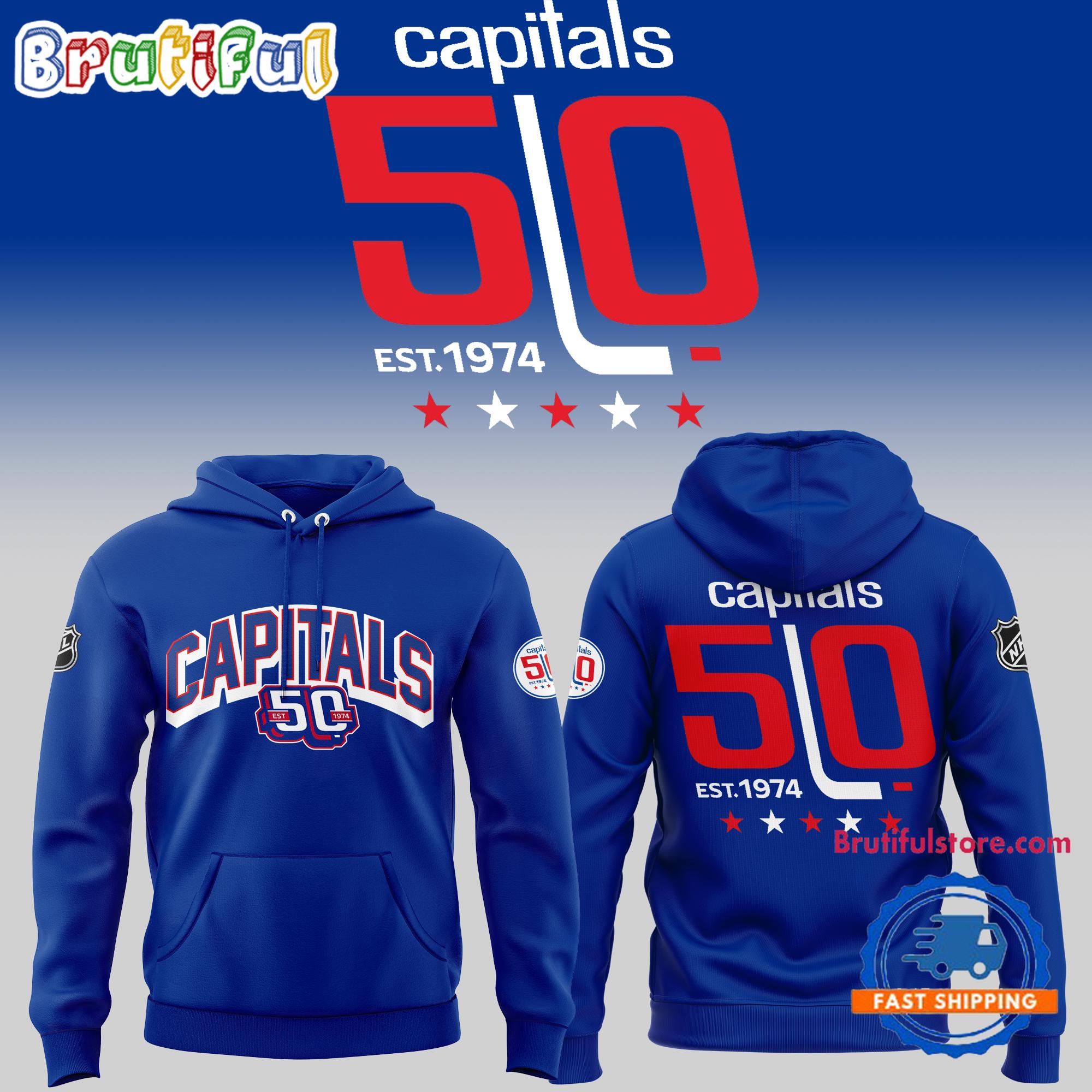Washington Capitals Hockey 50 Year Est 1974 Hoodie