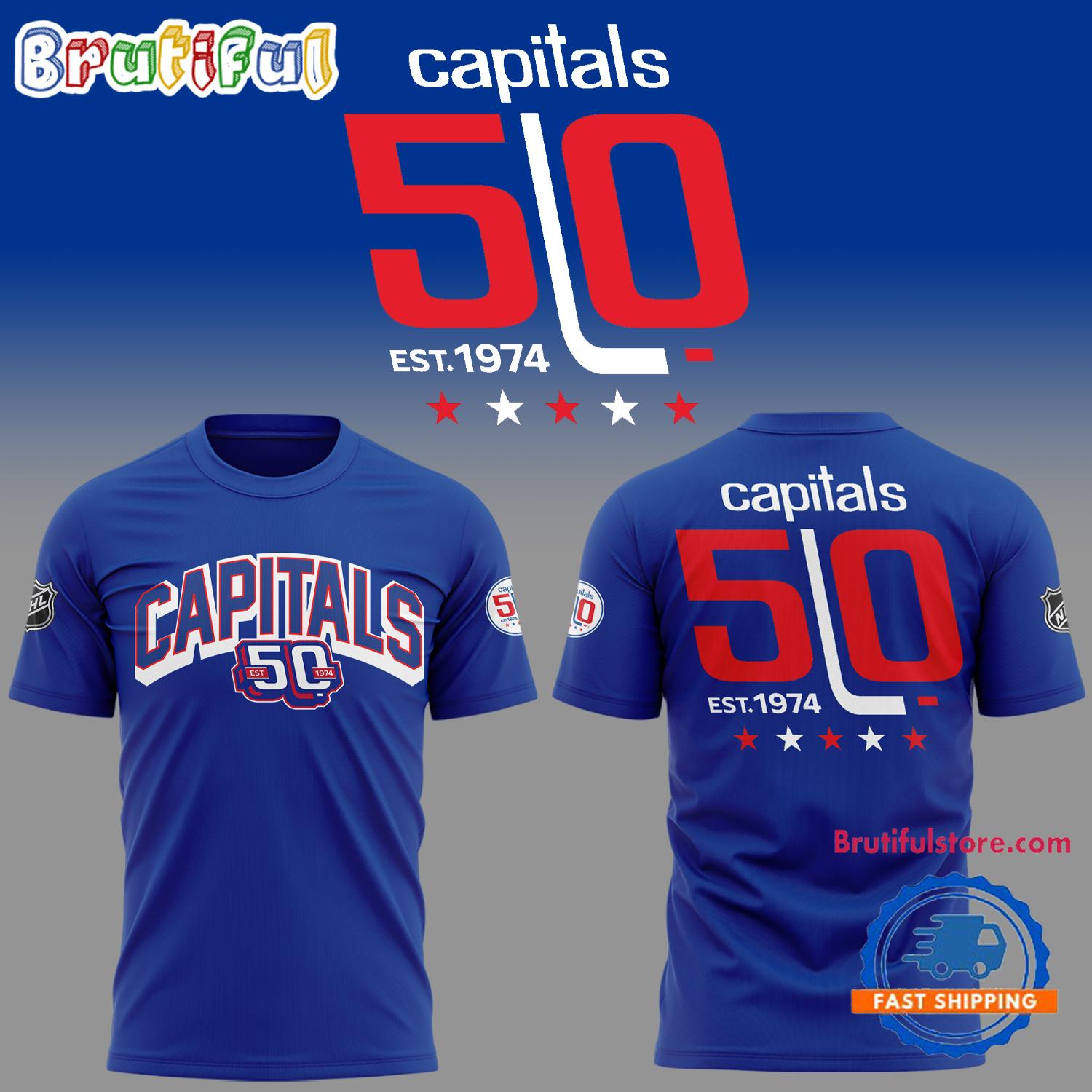 Washington Capitals Hockey 50 Year Est 1974 T Shirt