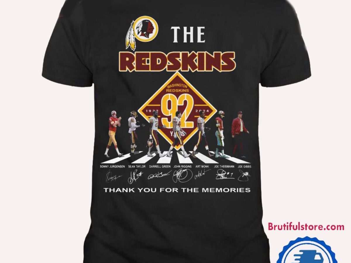 Washington Redskins Football Team 92th 1932-2024 Thank You For The