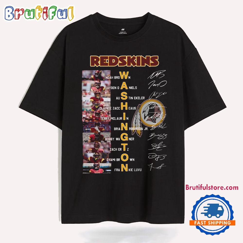 Washington Redskins NFL 2024 Football Team Graphics Signature Design New T Shirt