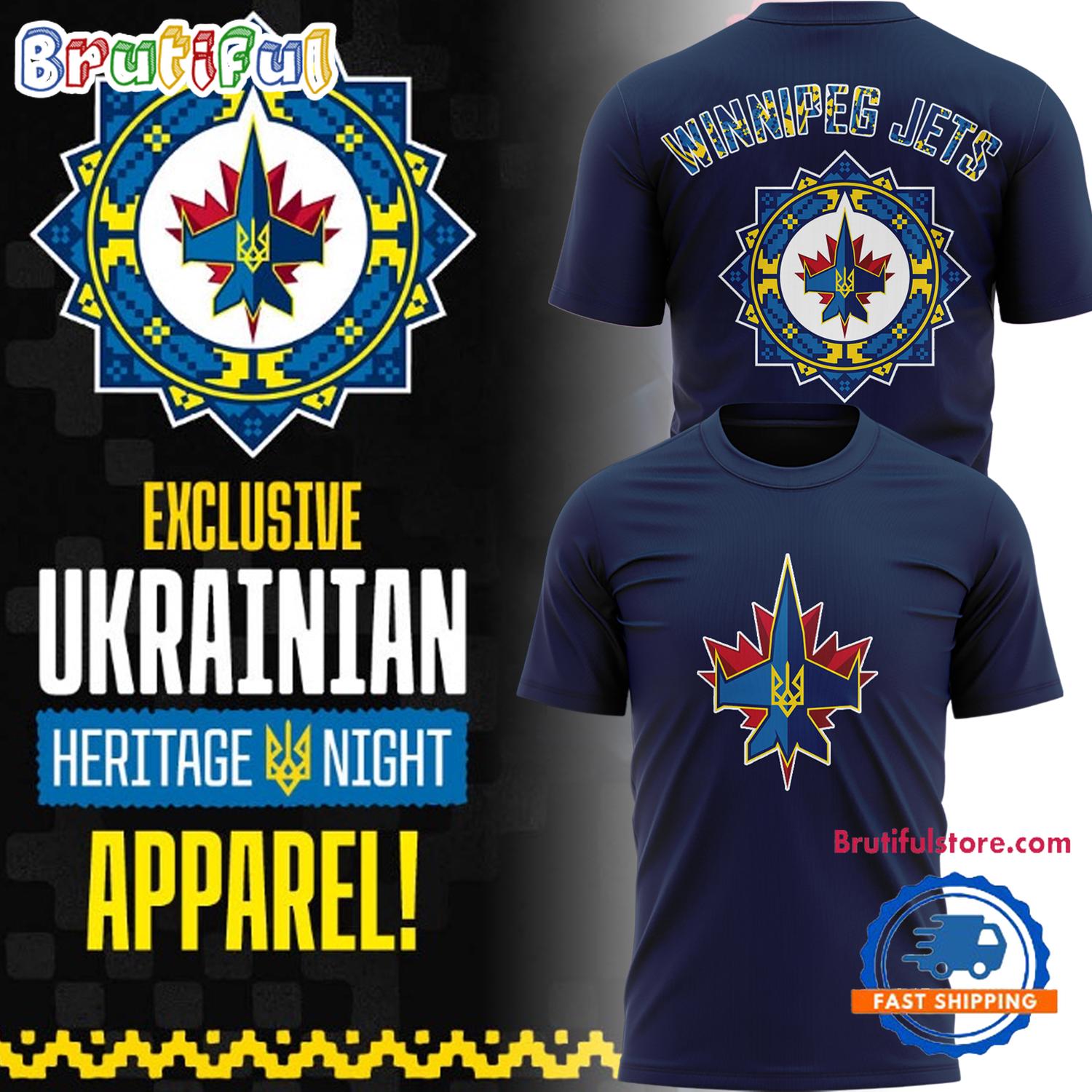 Winnipeg Jets Ukrainian Heritage Night T shirt