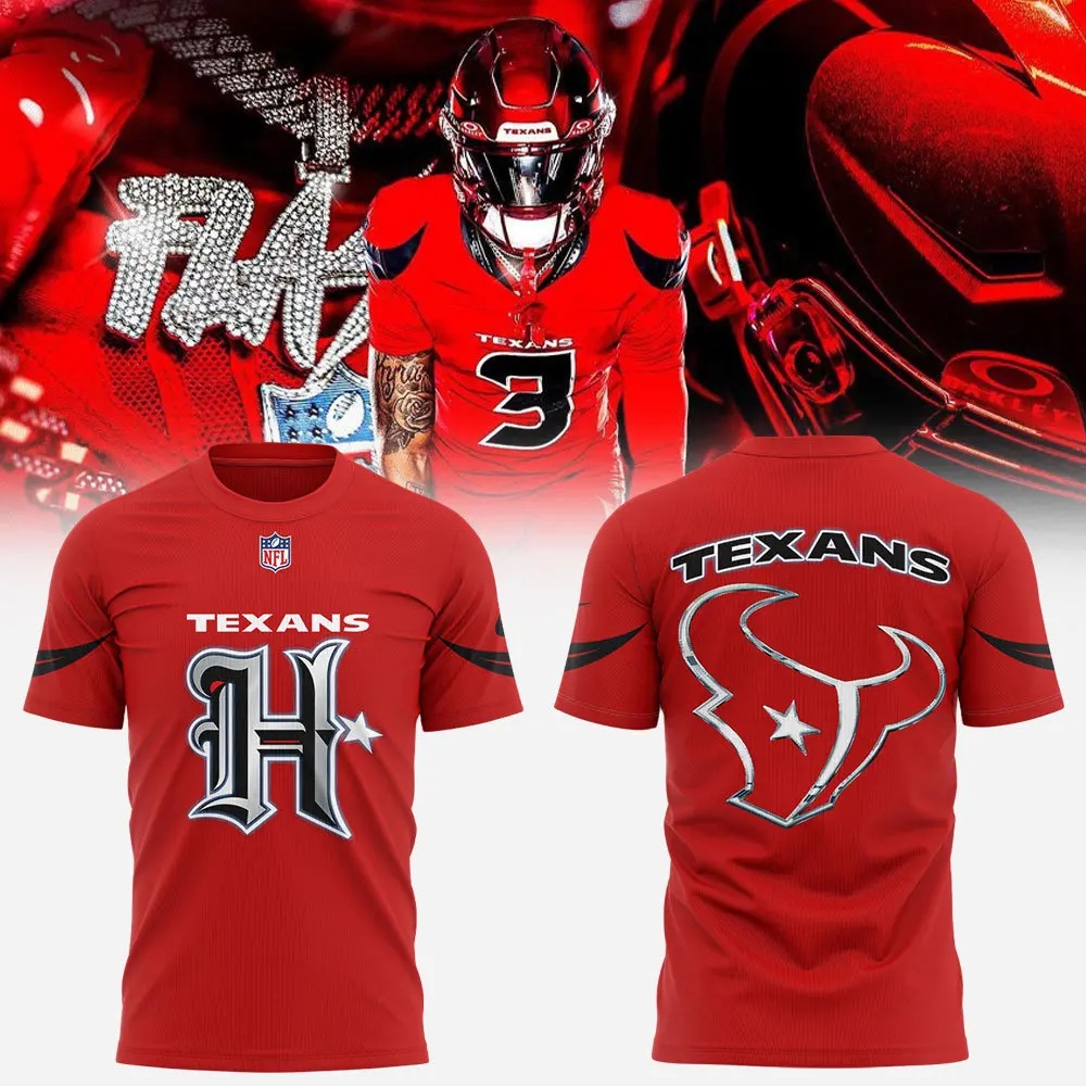 Houston Texans UNIFORM Battle Limited Edition Red T Shirt