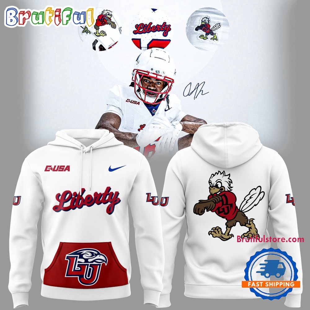 Liberty Flames Football 2024 NCAA New Limited White Hoodie dnsvfn.jpg