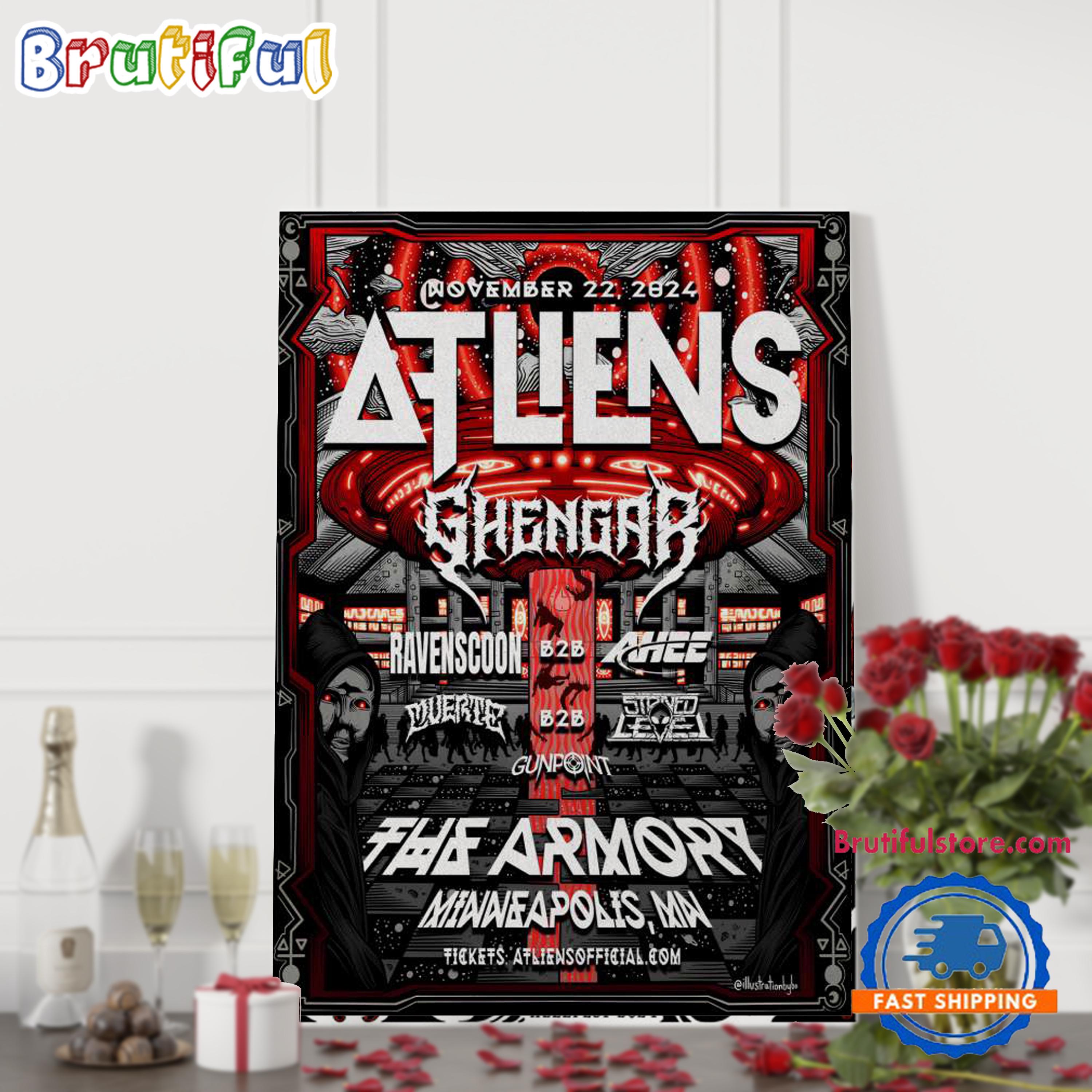ATLiens The Armory Minneapolis MN Nov 22 2024 Tour Poster Canvas Art