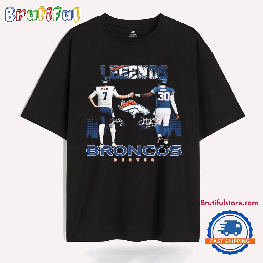Denver Broncos Legends John Elway And Terrell Davis T Shirt